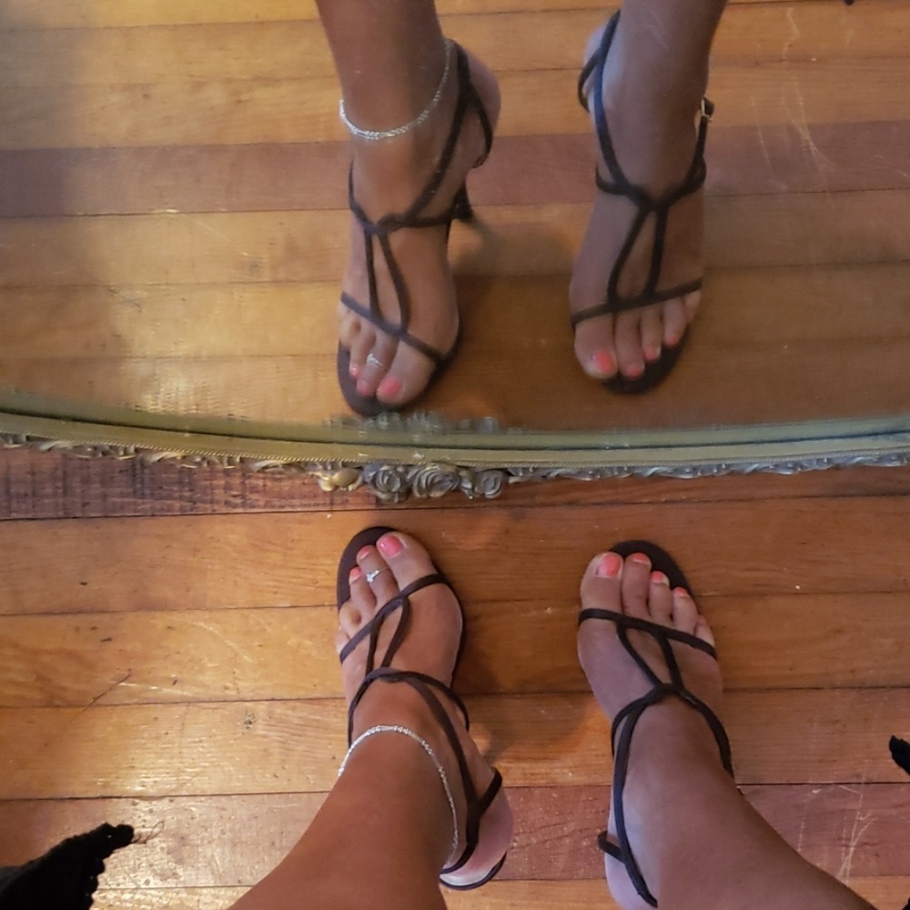Nina Sz 7.5 gorgeous strappy brown sandals - Picture 3 of 8